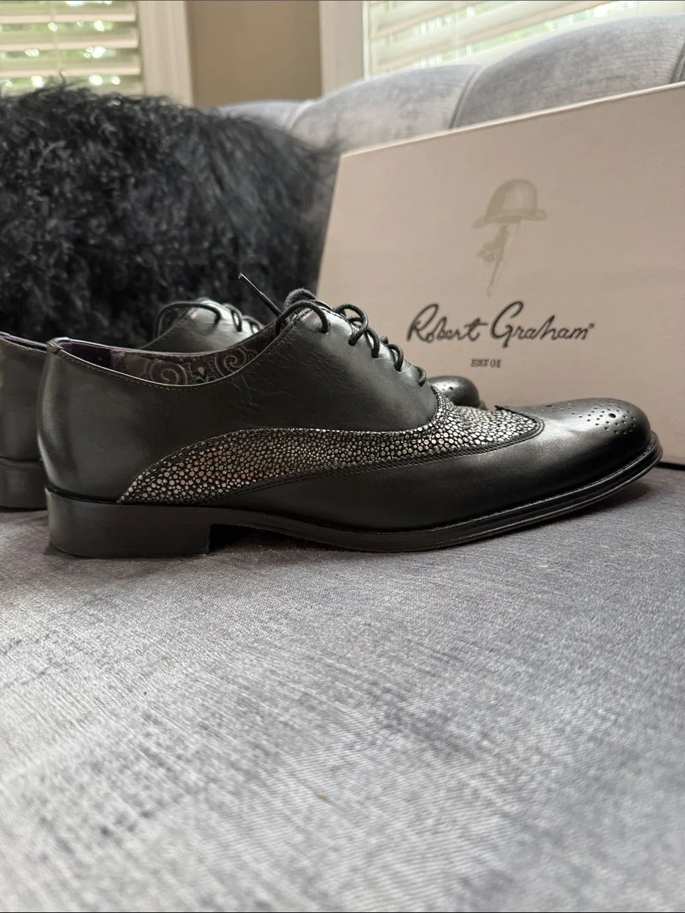 Robert Graham polished leather